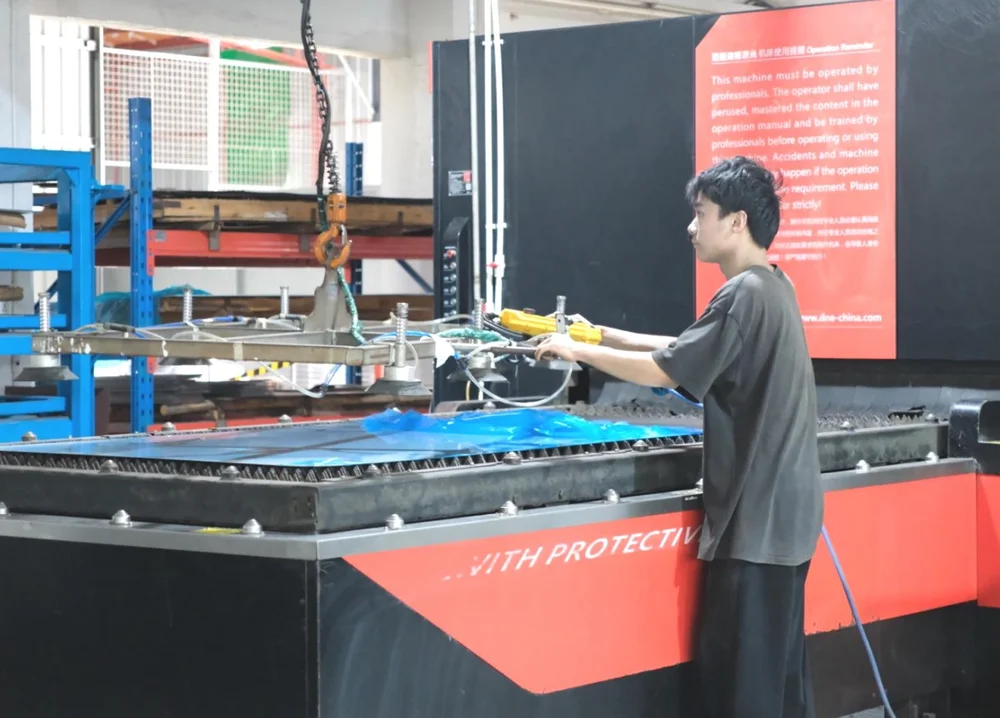 Sheet metal fabrication workshop with Amada bending press - JF Precision